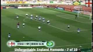 Ronaldinho Free Kick v England  2002 World Cup [upl. by Ase948]