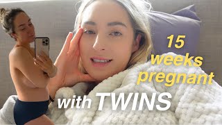 day in the life vlog 15 WEEKS PREGNANT with TWINS︱healthy recipes  bump update [upl. by Ettenej]