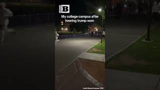 quotUSAquot Grand Canyon University Students Run Across Campus Cheering After Trump Victory [upl. by Donny]