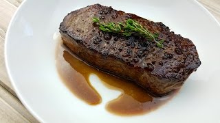 Pan Seared Steak with Red Wine Bordelaise Sauce  Whats For Din  Courtney Budzyn  Recipe 97 [upl. by Sewoll941]