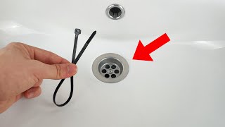 How to clean the drain in the bathroom sink I do it in 2 MINUTES [upl. by Kadner251]