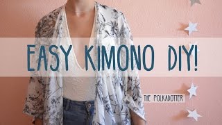 Easy Kimono DIY  4 Steps [upl. by Suhcnip]