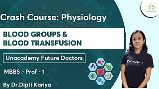 Blood Groups amp Blood Transfusion  Crash course Physiology  Unacademy Future Doctors  DrDipti [upl. by Florian148]