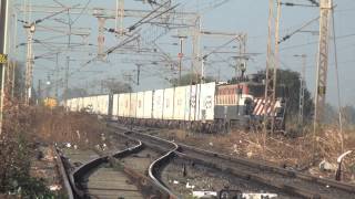 DASHING OVERTAKE BY DOUBLE DECKER AC EXPRESS WITH LATEST BRC WAP5 30055 [upl. by Yirinec729]