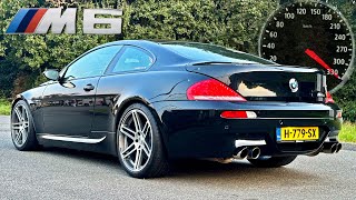 BMW M6 V10 550HP  330KMH REVIEW on UNLIMITED AUTOBAHN [upl. by Assirral555]