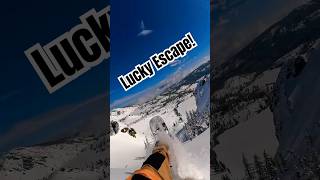 GoPro Lucky Escape 👀 goprosnowboarding [upl. by Joete523]