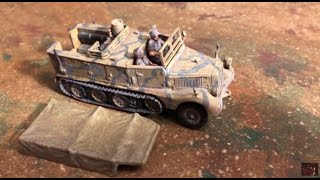 🪖🚜🚛💥🪖🔥172 WW2 German HalfTrack Sd Kfz 11 Artillery Tractor Built painted plastic Esci Model 💥🔥🪖 [upl. by Lebbie]