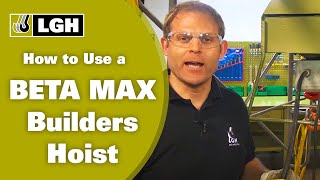 How to Use a BETA Max Builders Hoists [upl. by Yknip]