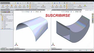 Solidworks Superficie  recubrir superficie [upl. by Imhsar]