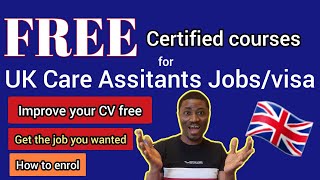 FREE UK Care certificates for Carers  Improve your chance of getting a UK care assistant jobvisa [upl. by Chemaram]