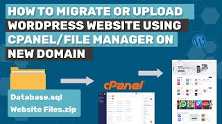 How to UploadMigrate Wordpress Website on Server using Cpanel  Wordpress tutorial [upl. by Valleau]