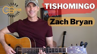 HOW TO PLAY Tishomingo  Zach Bryan Guitar Lesson [upl. by Dilisio95]