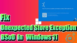 Fix Unexpected Store Exception BSoD in Windows 11 [upl. by Lorette]