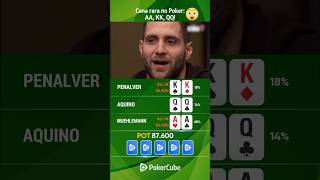 AA 🆚KK 🆚QQ mão inacreditável ！pokerbrasil poker pokertime poquer casino pokerplayer fyp [upl. by Aelrac]