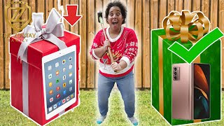 Don’t Crush The Wrong Mystery Present Challenge 🎁🎄Christmas Edition IPad Z Fold Phone [upl. by Eduam103]