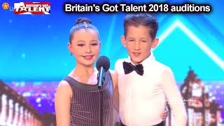 Lexie amp Christopher 10yo Dancers MET at MATCHING SITE Auditions Britains Got Talent 2018 BGT S12E03 [upl. by Line]