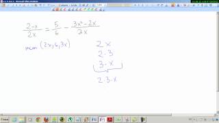 Fracciones con x en el denominador Mínimo común denominador Tema 03 Matemáticas 1º Bachillerato [upl. by Harimas952]