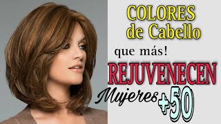 COLORES y TINTES de Cabello que más REJUVENECEN a Mujeres después de los 50 y 60 años Colores Rubio [upl. by Arde117]