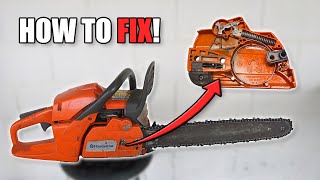 How to Fix a Stuck Chainsaw Brake [upl. by Heigl887]