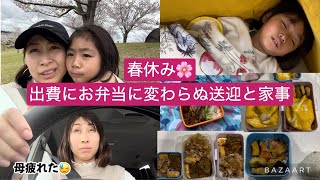 【春休み🌸】出掛ければ出費だし、仕事はあるし、お弁当もあるし、家事と子供達送迎は変わらず負担と出費だけが増える春休み。春休みのお弁当を添えて🍱 [upl. by Moria196]