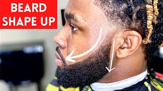 BEARD SHAPE UP TUTORIAL  BEGINNER BARBERS  BARBER STYLE DIRECTORY [upl. by Hsevahb]