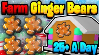 How to Farm GINGERBREAD BEARS 25 PER DAY In Beesmas Bee Swarm Simulator [upl. by Isiad846]