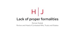 Lack of proper formalities [upl. by Kass]