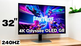 Samsung Odyssey OLED G8 G80SD Unboxing ASMR and 4K 240Hz Gameplay  32inch Gaming Monitor [upl. by Jacobsen]