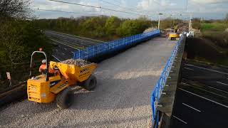 Stobart Rail  M6 Motorway Bridge  Sandbach [upl. by Nettle]