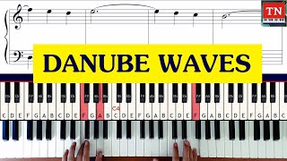 Danube Waves  Piano tutorial Ivanovici danubewaves [upl. by Reizarf935]