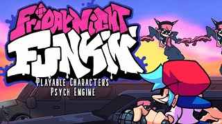 FNF Playable Characters Psych Engine Release [upl. by Nerdna]