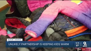 Unlikely partnership working to keep kids warm [upl. by Lai]