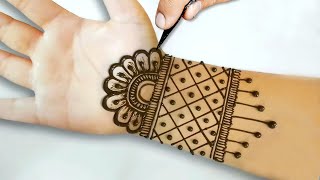 New Easy mehndi design for front hand  Simple Mehndi Design  Mehandi ka Design  Mehndi Designs [upl. by Dedie]