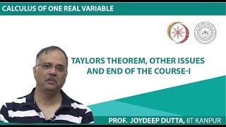 Taylors Theorem other issues and end of the courseI [upl. by Rudy]