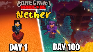 I Survived 100 Days in Custom Nether World in Hardcore Minecraft  Part1 Hindi [upl. by Wetzel811]