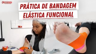 Como aplicar BANDAGEM ELÁSTICA em lesões de ENTORSE NO TORNOZELO [upl. by Vallie]