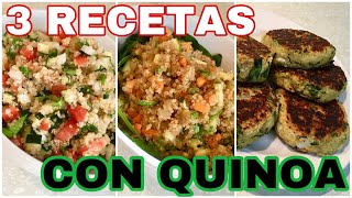 QUINOA 3 RECETAS FÁCILES  LUNES SIN CARNE  By VISAN [upl. by Midge467]