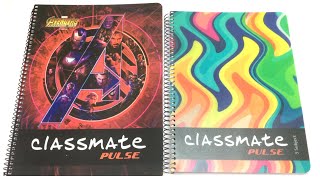 Classmate Pulse Spiral Notebook Single Line 5 Subject Notebook and Unruled [upl. by Arrej]