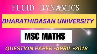 msc maths fluid dynamics question paper [upl. by Kolosick40]