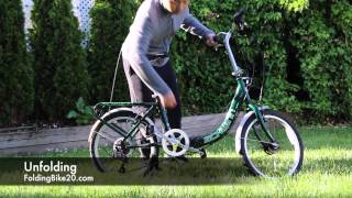 Schwinn Loop Folding Bike  How to Fold and Unfold [upl. by Luapsemaj]