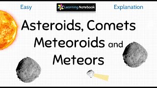 Asteroids Meteoroids and Comets । Asteroids Comets Meteors and Meteorites [upl. by Ielhsa]