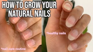 HOW TO GROW NAILS FAST  tips for healthy strong natural nails 2024 [upl. by Htezzil]