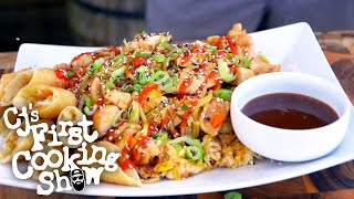 Quick and Easy Chicken Teriyaki Stir Fry Recipe  CJs First Cooking Show  Blackstone Griddle [upl. by Im912]