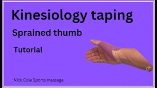 Kinesiology tape  injured thumb [upl. by Berget]