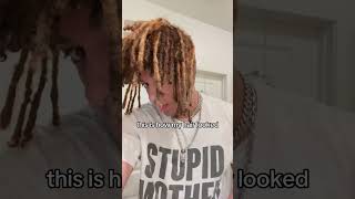 HOW TO DYE MULLET DREADS funny dreadlocks [upl. by Oaht]