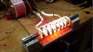 Induction Heater  6quot Coil vs 12quot bar [upl. by Leahkim]