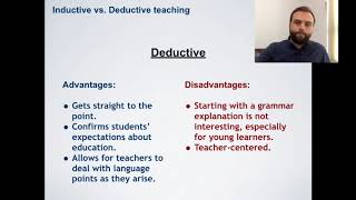 TESOL Concepts Inductive vs deductive teaching approach [upl. by Gean766]