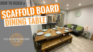 How to Build a Scaffold Board DINING TABLE with Hairpin Legs [upl. by Darahs]