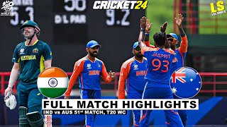 India vs Australia ICC T20 World Cup 2024 51st Match Highlights  IND vs AUS Full Highlights [upl. by Howe]