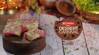 Strawberry Fudge Britannia Dessert Carnival Best Christmas Fudge Tasty Recipe स्ट्रॉबेरी फ़ज बर्फी [upl. by Nawram]